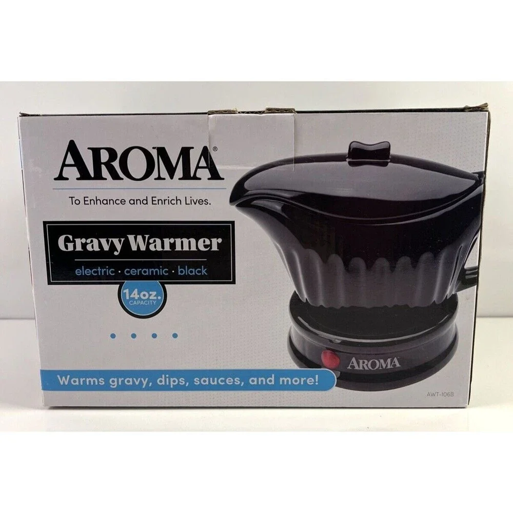 Aroma Gravy Warmer - 14 oz Capacity, Color-Black, Electric - NIB